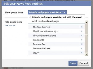FB Newsfeed Settings