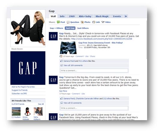 Gap Facebook Deals